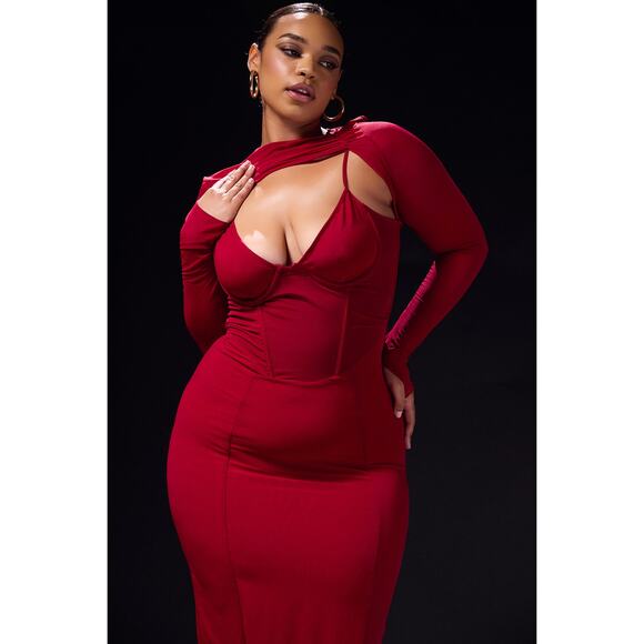 House of Cb Beatrice Corset Midi Dress Size L + & Plus Cup - Picture 2 of 6